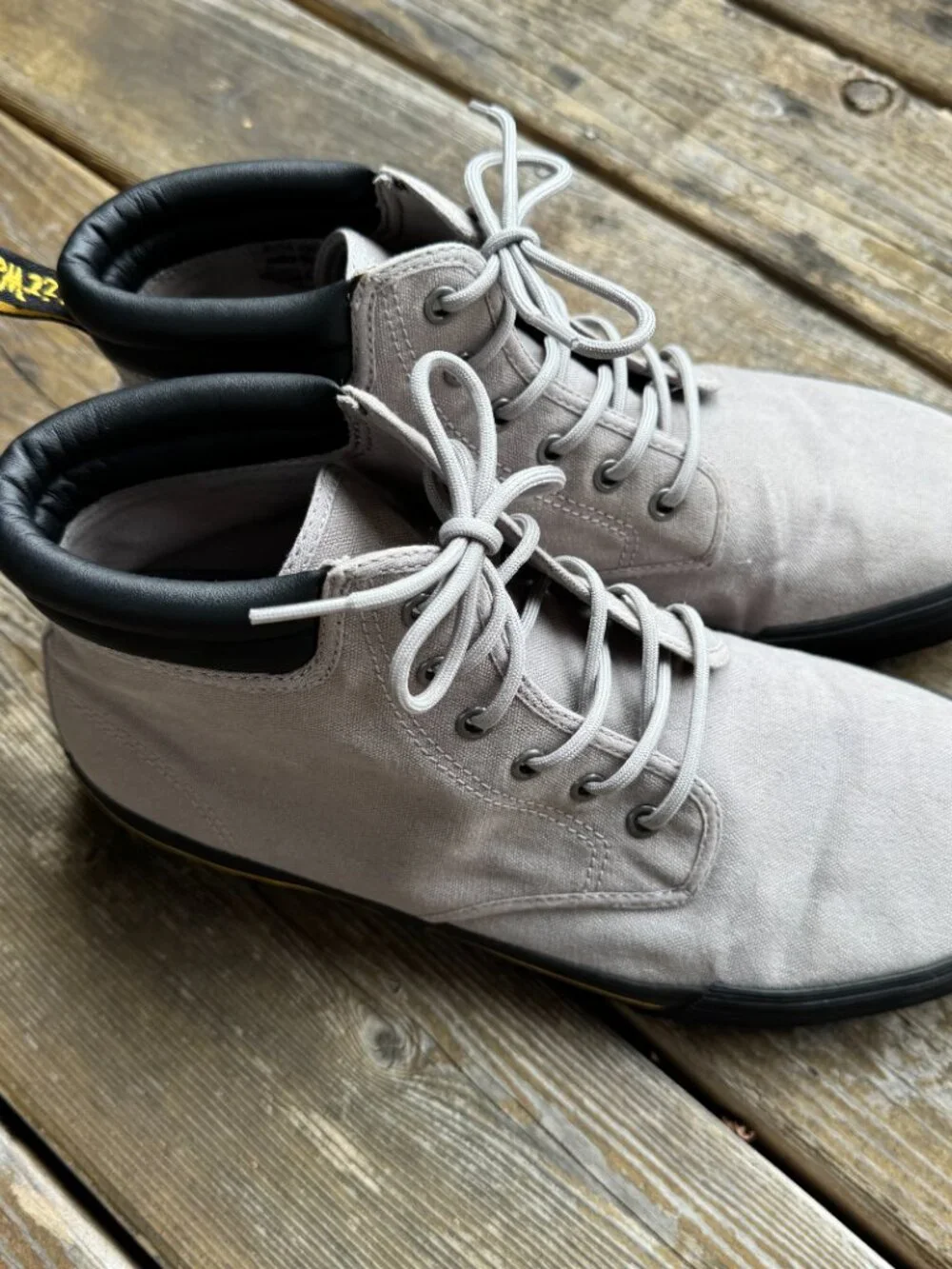 Doc Martens Gray Canvas Lace Up Eason Chukka Boot in Men's 12/EU 46